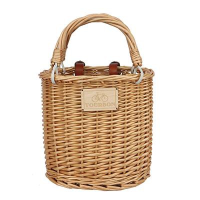 سبد خرید حصیری Tourbon Bicycle Bicycle Basket Vintage Basket Basket هدایای ترکه یا چوب کوتاه