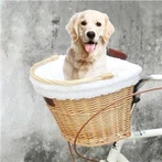 خوشحال سوار ویکر سبد دوچرخه برای سگ و گربه